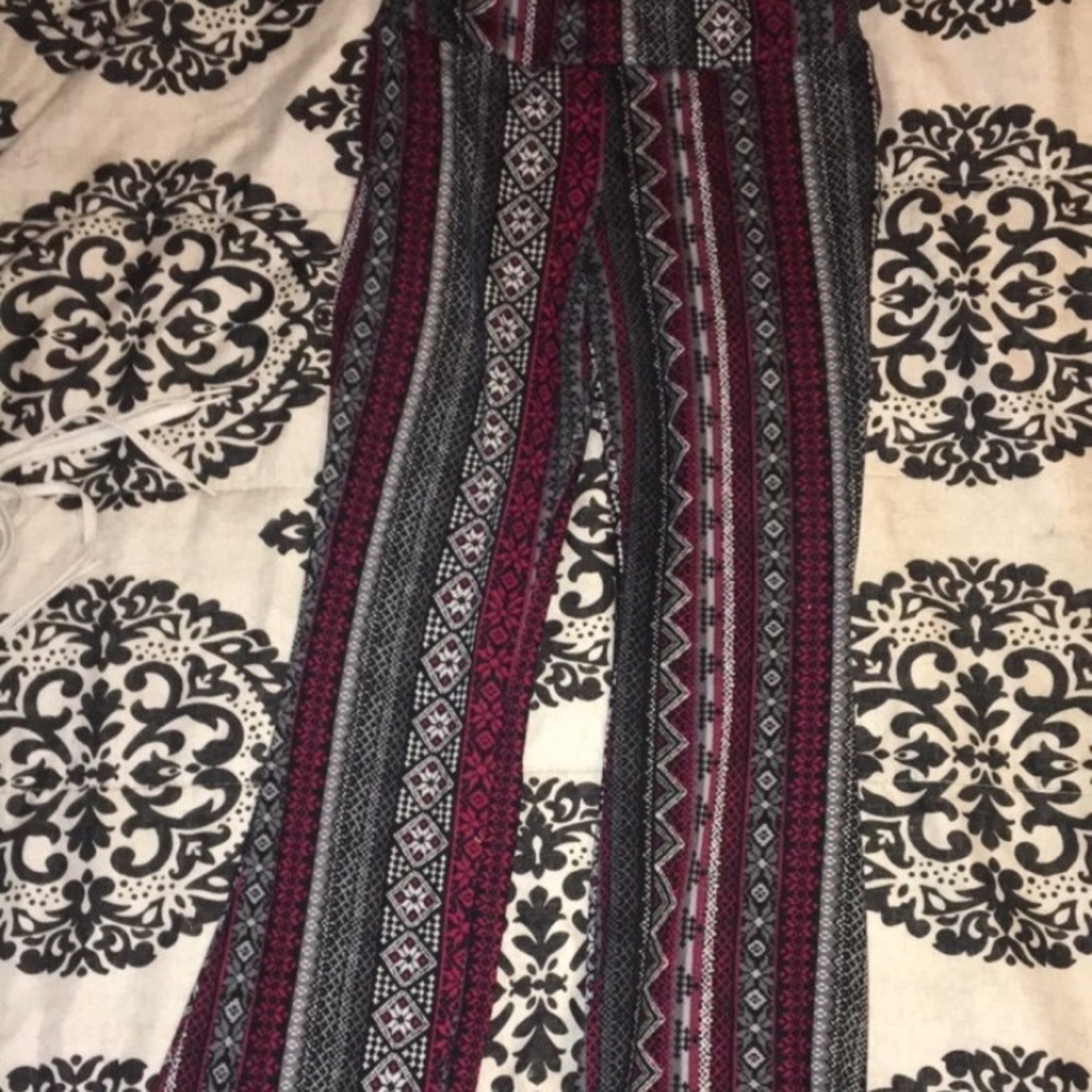 SM Patterned Bell Bottom Tights